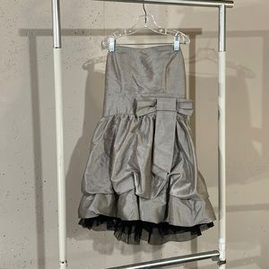 Wet Seal Strapless Mini Dress. Junior Size Small. Platinum